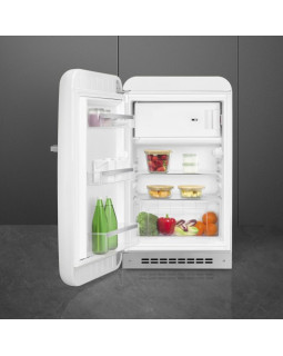 Külmik smeg, 50-ndate stiil, 97 cm, 105/17 l, 37 db, mehaaniline juhtimine, vasak, valge-foto4