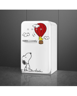 Jahekapp smeg, 50-ndate stiil, 97 cm, 135 l, 35 db, mehaaniline juhtimine, parem, valge, snoopy-foto2
