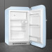 Külmik smeg, 50-ndate stiil, 97 cm, 17/105 l, 35 db, mehaaniline juhtimine, parem, pastellsinine