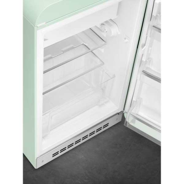 Külmik smeg, 50-ndate stiil, 97 cm, 17/105 l, 35 db, mehaaniline juhtimine, parem, pastellroheline