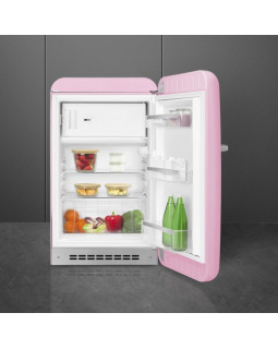 Külmik smeg, 50-ndate stiil, 97 cm, 17/105 l, 37 db, mehaaniline juhtimine, parem, pastellroosa-foto4