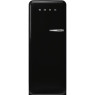 Külmik smeg, 50-ndate stiil, 153 cm, 244/26 l, 35 db, mehaaniline juhtimine, must