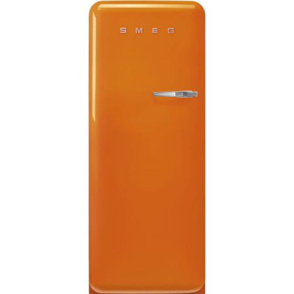 Külmik smeg, 50-ndate stiil, 153 cm, 244/26 l, 35 db, mehaaniline juhtimine, vasak, oranž