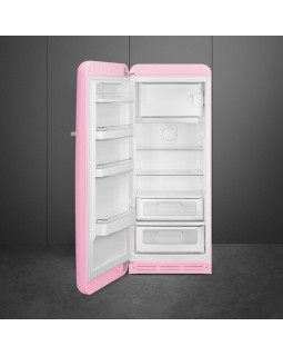 Külmik smeg, 50-ndate stiil, 153 cm, 244/26 l, 35 db, mehaaniline juhtimine, vasak, pastellroosa-foto2