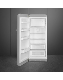 Külmik smeg, 50-ndate stiil, 153 cm, 244/26 l, 35 db, mehaaniline juhtimine, vasak, hõbedane-foto2