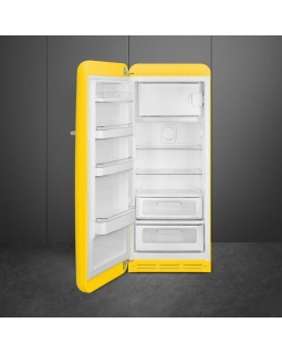 Külmik smeg, 50-ndate stiil, 153 cm, 244/26 l, 35 db, mehaaniline juhtimine, vasak, kollane-foto2