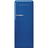 Külmik smeg, 50-ndate stiil, 153 cm, 244/26 l, 35 db, mehaaniline juhtimine, sinine