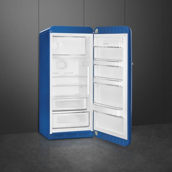 Külmik smeg, 50-ndate stiil, 153 cm, 244/26 l, 35 db, mehaaniline juhtimine, sinine