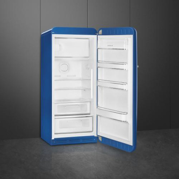 Külmik smeg, 50-ndate stiil, 153 cm, 244/26 l, 35 db, mehaaniline juhtimine, sinine