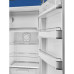 Külmik smeg, 50-ndate stiil, 153 cm, 244/26 l, 35 db, mehaaniline juhtimine, sinine