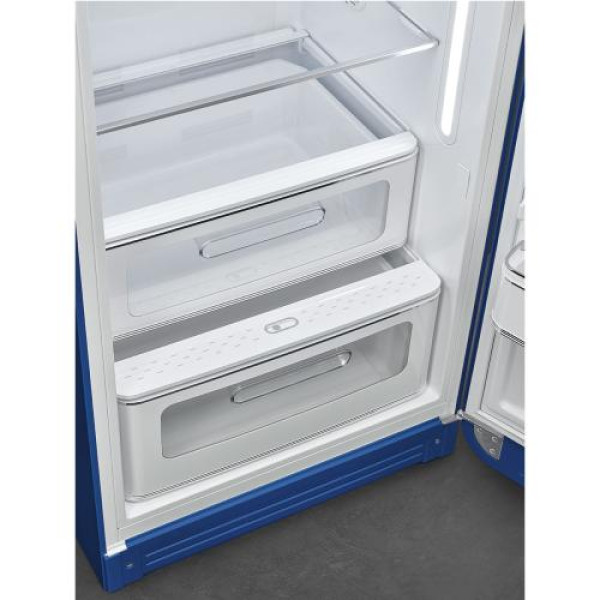 Külmik smeg, 50-ndate stiil, 153 cm, 244/26 l, 35 db, mehaaniline juhtimine, sinine
