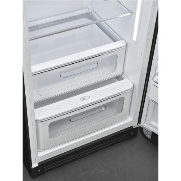 Külmik smeg, 50-ndate stiil, 153 cm, 244/26 l, 35 db, mehaaniline juhtimine, matt must tahvel