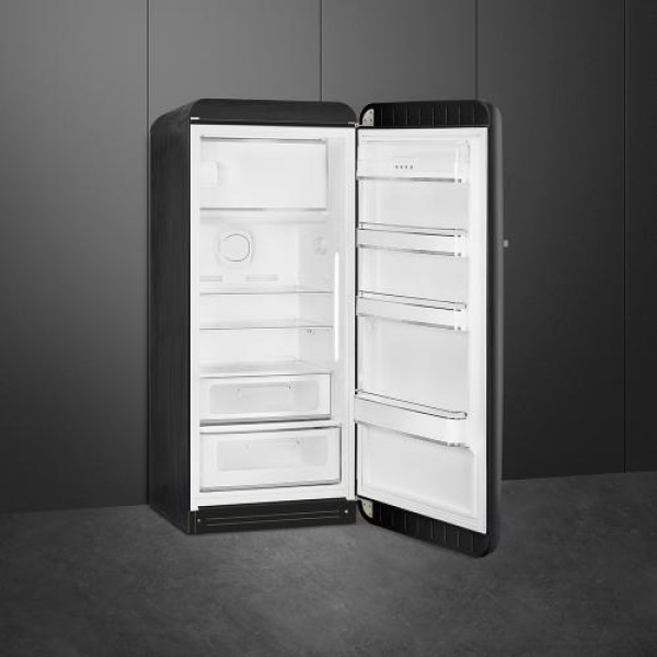 Külmik smeg, 50-ndate stiil, 153 cm, 244/26 l, 35 db, mehaaniline juhtimine, matt must tahvel