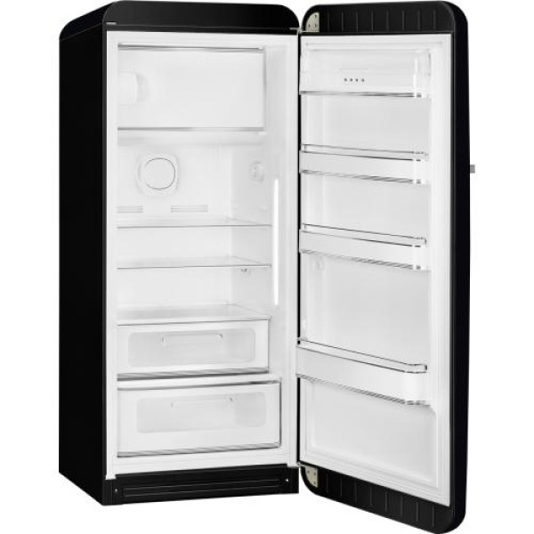 Külmik smeg, 50-ndate stiil, 153 cm, 244/26 l, 35 db, mehaaniline juhtimine, matt must