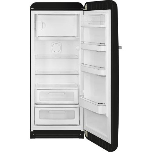 Külmik smeg, 50-ndate stiil, 153 cm, 244/26 l, 35 db, mehaaniline juhtimine, matt must
