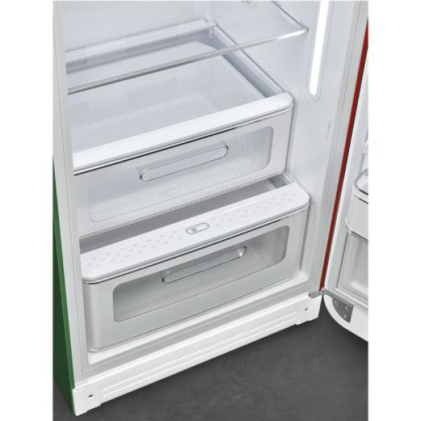 Külmik smeg, 50-ndate stiil, 153 cm, 244/26 l, 35 db, mehaaniline juhtimine, itaalia trikoloor