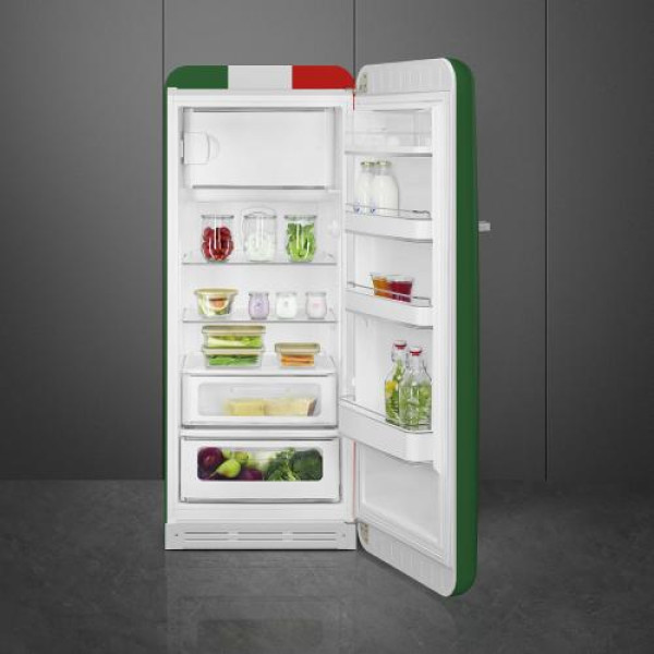 Külmik smeg, 50-ndate stiil, 153 cm, 244/26 l, 35 db, mehaaniline juhtimine, itaalia trikoloor