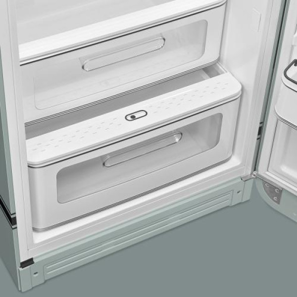 Külmik smeg, 50-ndate stiil, 153 cm, 244/26 l, 35 db, mehaaniline juhtimine, parem, shade green