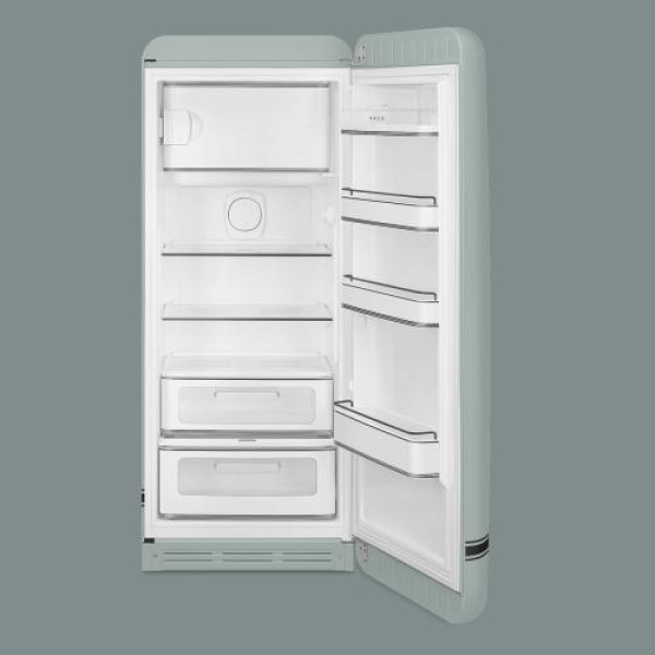 Külmik smeg, 50-ndate stiil, 153 cm, 244/26 l, 35 db, mehaaniline juhtimine, parem, shade green