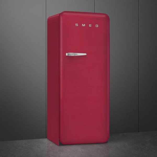 Külmik smeg, 50-ndate stiil, 153 cm, 244/26 l, 35 db, mehaaniline juhtimine, rubiinpunane