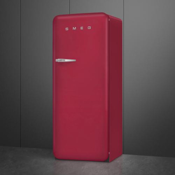 Külmik smeg, 50-ndate stiil, 153 cm, 244/26 l, 35 db, mehaaniline juhtimine, rubiinpunane