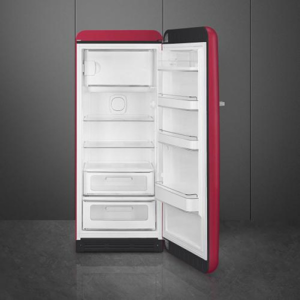 Külmik smeg, 50-ndate stiil, 153 cm, 244/26 l, 35 db, mehaaniline juhtimine, rubiinpunane