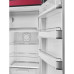 Külmik smeg, 50-ndate stiil, 153 cm, 244/26 l, 35 db, mehaaniline juhtimine, rubiinpunane