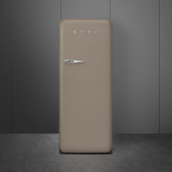 Külmik smeg, 50-ndate stiil, 153 cm, 244/26 l, 35 db, mehaaniline juhtimine, parem, taupe