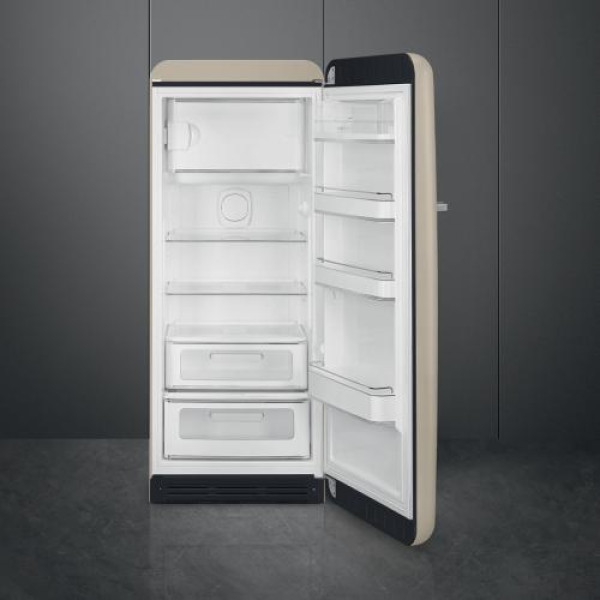 Külmik smeg, 50-ndate stiil, 153 cm, 244/26 l, 35 db, mehaaniline juhtimine, matt kreem