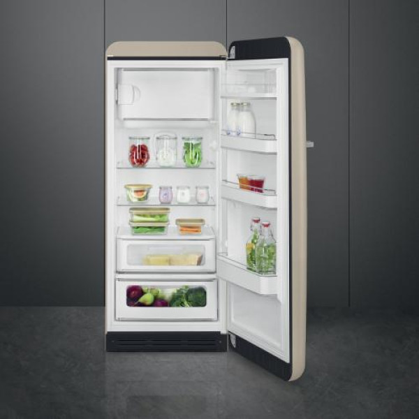 Külmik smeg, 50-ndate stiil, 153 cm, 244/26 l, 35 db, mehaaniline juhtimine, matt kreem