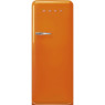 Külmik smeg, 50-ndate stiil, 153 cm, 244/26 l, 35 db, mehaaniline juhtimine, oranž
