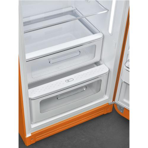 Külmik smeg, 50-ndate stiil, 153 cm, 244/26 l, 35 db, mehaaniline juhtimine, oranž