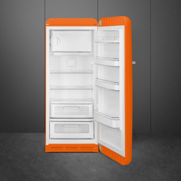 Külmik smeg, 50-ndate stiil, 153 cm, 244/26 l, 35 db, mehaaniline juhtimine, oranž