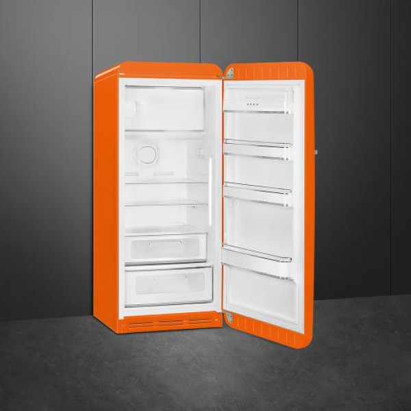 Külmik smeg, 50-ndate stiil, 153 cm, 244/26 l, 35 db, mehaaniline juhtimine, oranž