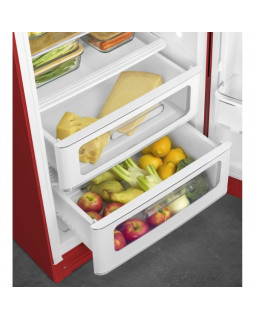 Külmik smeg, 50-ndate stiil, 153 cm, 244/26 l, 35 db, mehaaniline juhtimine, parem, punane-foto3