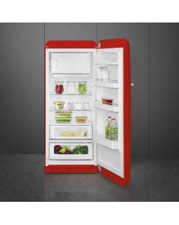 Külmik smeg, 50-ndate stiil, 153 cm, 244/26 l, 35 db, mehaaniline juhtimine, parem, punane-foto4