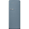 Külmik smeg, 50-ndate stiil, 153 cm, 244/26 l, 35 db, mehaaniline juhtimine, matt tormisinine