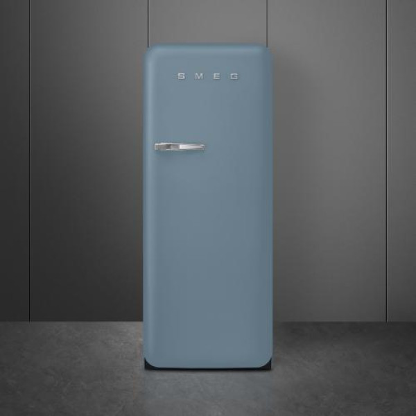 Külmik smeg, 50-ndate stiil, 153 cm, 244/26 l, 35 db, mehaaniline juhtimine, matt tormisinine