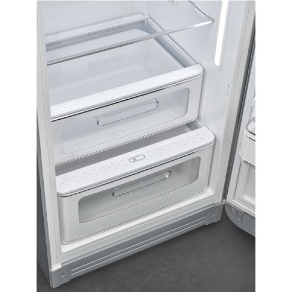 Külmik smeg, 50-ndate stiil, 153 cm, 244/26 l, 35 db, mehaaniline juhtimine, hõbedane