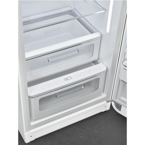 Külmik smeg, 50-ndate stiil, 153 cm, 244/26 l, 35 db, mehaaniline juhtimine, matt valge