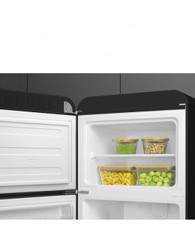 Külmik smeg, 50-ndate stiil, 172 cm, 222/72 l, 37 db, mehaaniline, vasak, must-foto4