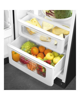 Külmik smeg, 50-ndate stiil, 172 cm, 222/72 l, 37 db, mehaaniline, vasak, must-foto6