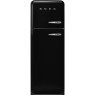 Külmik smeg, 50-ndate stiil, 172 cm, 222/72 l, 34 db, mehaaniline, vasak, must