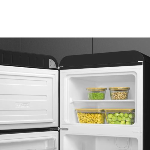 Külmik smeg, 50-ndate stiil, 172 cm, 222/72 l, 34 db, mehaaniline, vasak, must