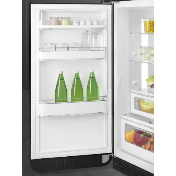 Külmik smeg, 50-ndate stiil, 172 cm, 222/72 l, 34 db, mehaaniline, vasak, must