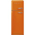 Külmik smeg, 50-ndate stiil, 172 cm, 222/72 l, 34 db, mehaaniline, vasak, oranž