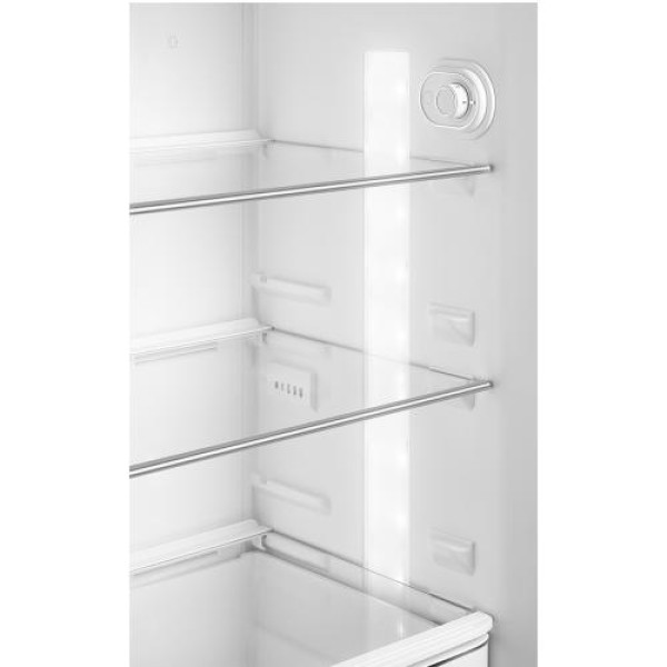 Külmik smeg, 50-ndate stiil, 172 cm, 222/72 l, 34 db, mehaaniline, vasak, oranž