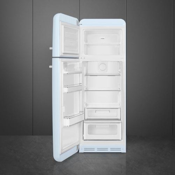 Külmik smeg, 50-ndate stiil, 172 cm, 222/72 l, 34 db, mehaaniline, vasak, pastellsinine