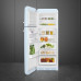 Külmik smeg, 50-ndate stiil, 172 cm, 222/72 l, 34 db, mehaaniline, vasak, pastellsinine