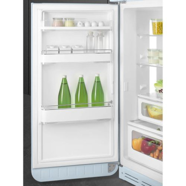 Külmik smeg, 50-ndate stiil, 172 cm, 222/72 l, 34 db, mehaaniline, vasak, pastellsinine